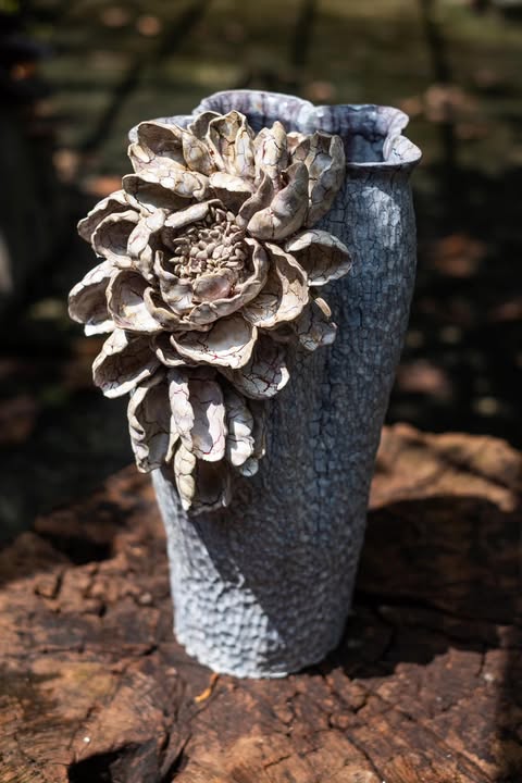 Céramique Céleste Blooming Stone Vase